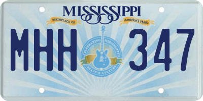 MS license plate MHH347