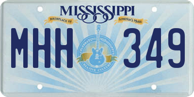 MS license plate MHH349