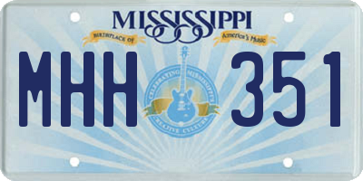 MS license plate MHH351