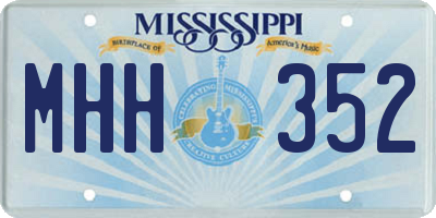 MS license plate MHH352