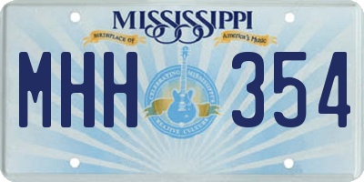 MS license plate MHH354