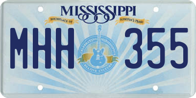 MS license plate MHH355