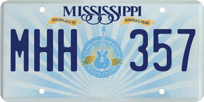 MS license plate MHH357