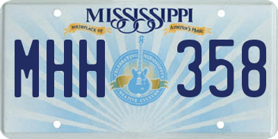 MS license plate MHH358