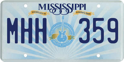 MS license plate MHH359