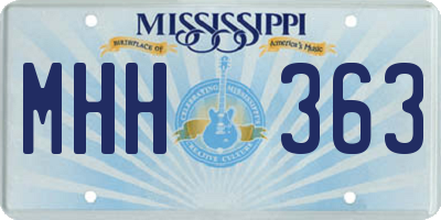 MS license plate MHH363