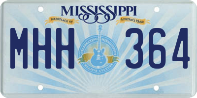 MS license plate MHH364