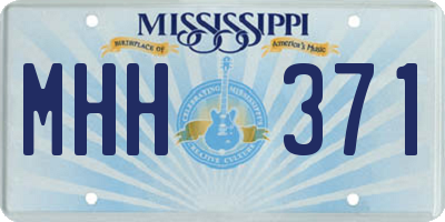 MS license plate MHH371