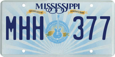 MS license plate MHH377