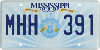 MS license plate MHH391