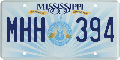 MS license plate MHH394