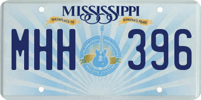 MS license plate MHH396
