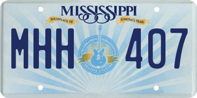 MS license plate MHH407