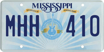MS license plate MHH410