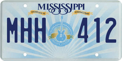 MS license plate MHH412