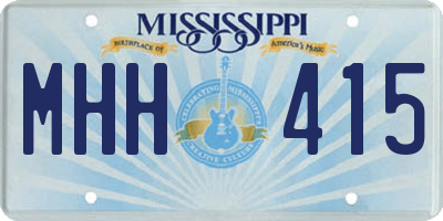MS license plate MHH415