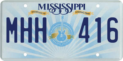 MS license plate MHH416