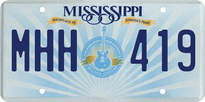MS license plate MHH419