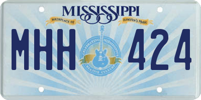 MS license plate MHH424