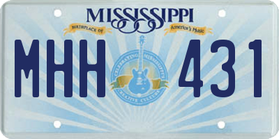 MS license plate MHH431