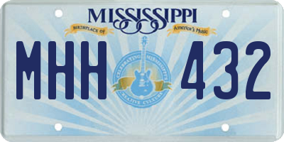 MS license plate MHH432