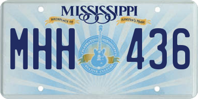 MS license plate MHH436