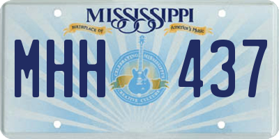 MS license plate MHH437