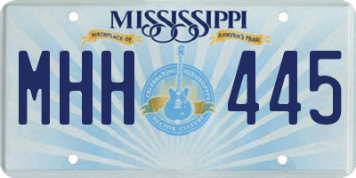MS license plate MHH445