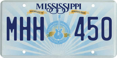MS license plate MHH450