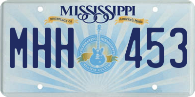 MS license plate MHH453