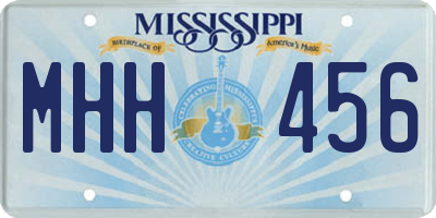 MS license plate MHH456