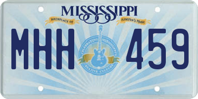 MS license plate MHH459