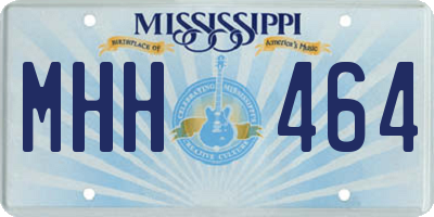 MS license plate MHH464