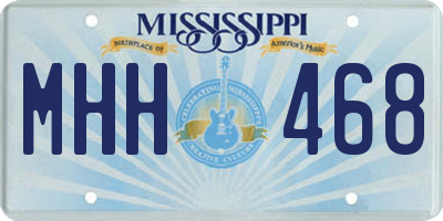 MS license plate MHH468