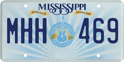 MS license plate MHH469