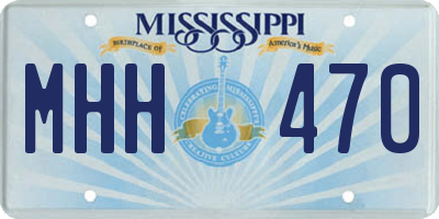 MS license plate MHH470