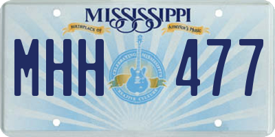 MS license plate MHH477