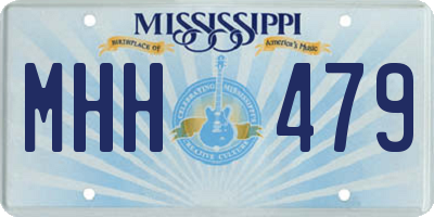 MS license plate MHH479