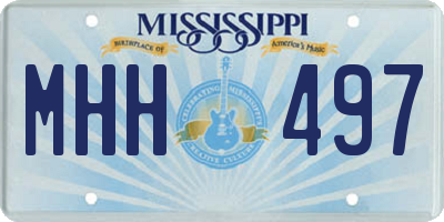 MS license plate MHH497