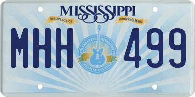 MS license plate MHH499