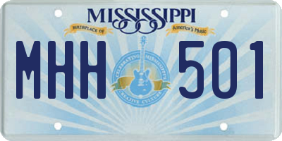 MS license plate MHH501