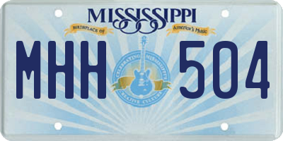 MS license plate MHH504
