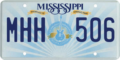 MS license plate MHH506