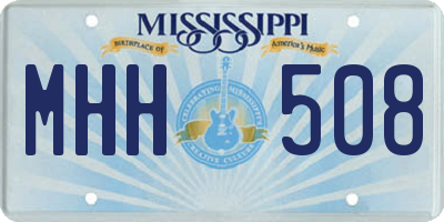 MS license plate MHH508
