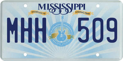 MS license plate MHH509