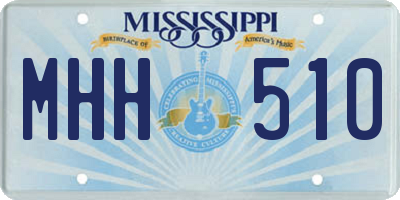 MS license plate MHH510