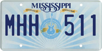 MS license plate MHH511