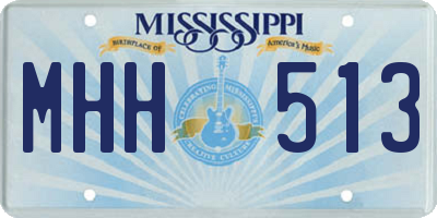 MS license plate MHH513