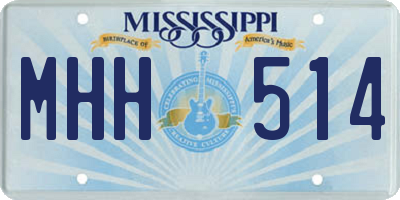 MS license plate MHH514