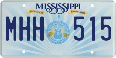 MS license plate MHH515